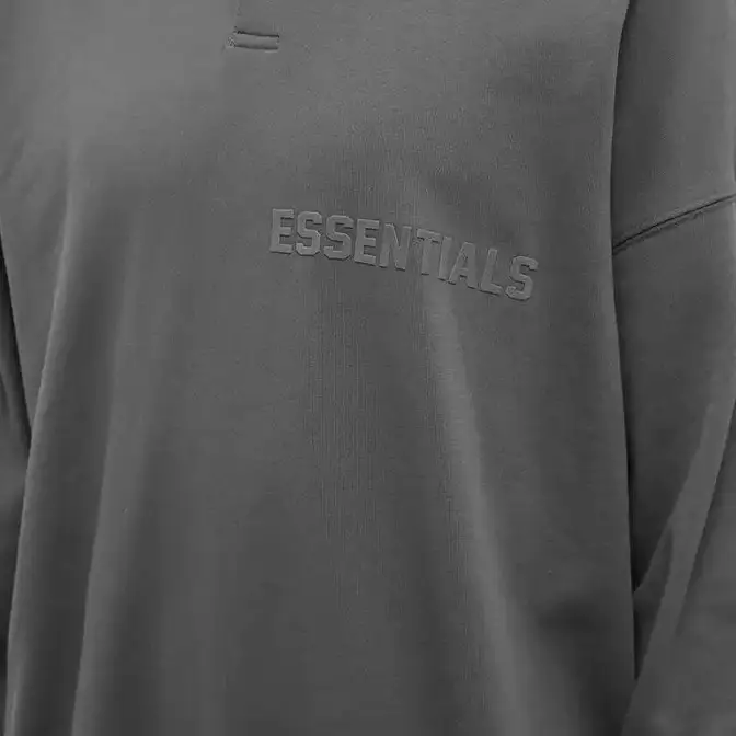 ESSENTIALS Long Sleeve Polo Sweatshirt